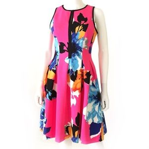 VINCE CAMUTO ultra pink photo print neoprene dress